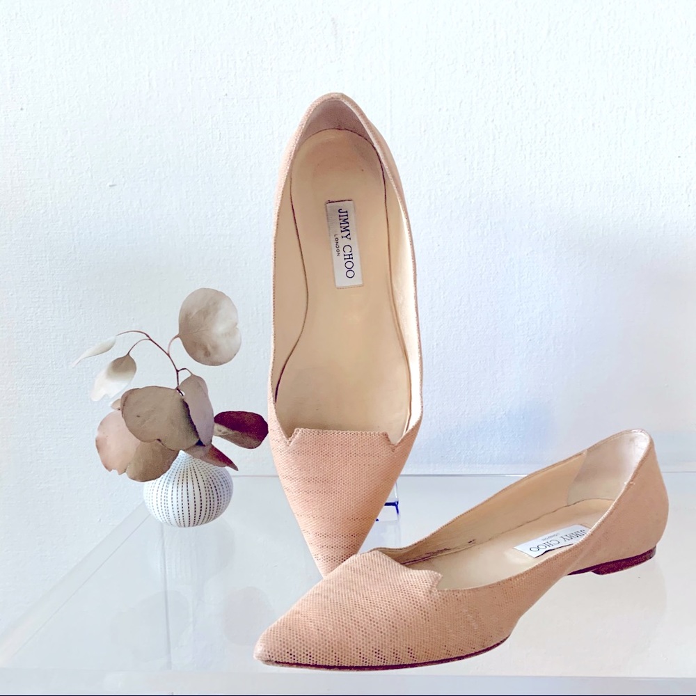 Jimmy Choo Attila Pixelated Leather Flat